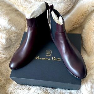 New in Box Massimo Dutti Leather Chelsea riding boots in size 39 /US 8